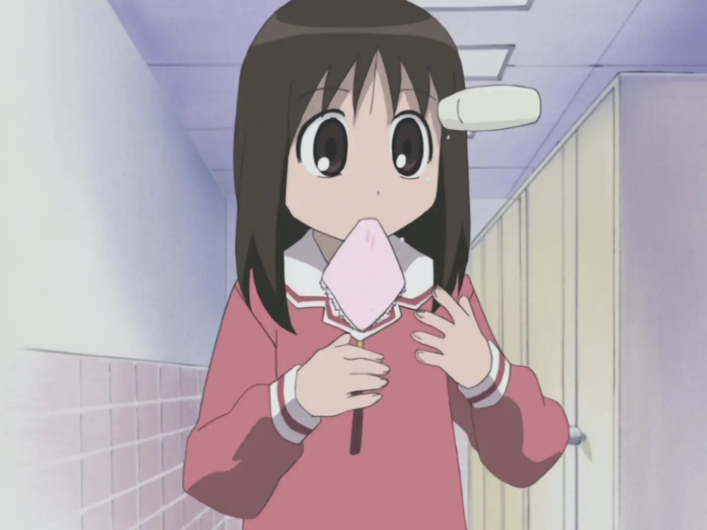 Azumanga Daiou The Animation (2002) - Episode 2 : Osaka Today As Well / P.E. - Volleyball / Hiccups / The Brain... / Brand New