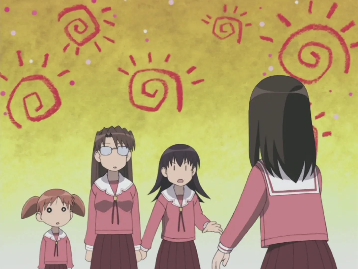 Azumanga Daiou The Animation (2002) - Episode 17 : Osaka`s Horror Story / Change of Pace / Yule / Amazing Santa / Christmas Party